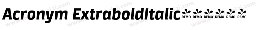 Acronym ExtraboldItalic字体转换